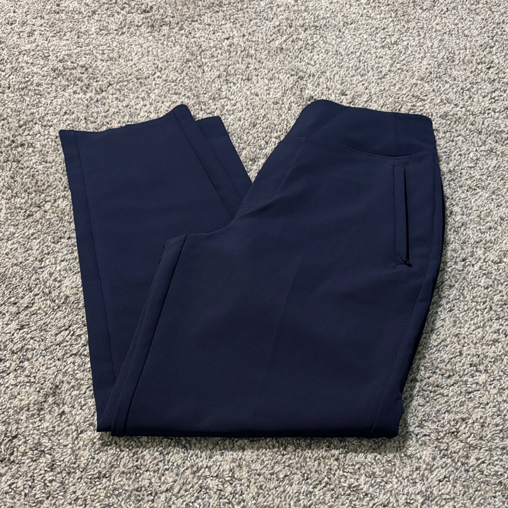 Athleta Dark Navy Straight-Leg Dress Pants